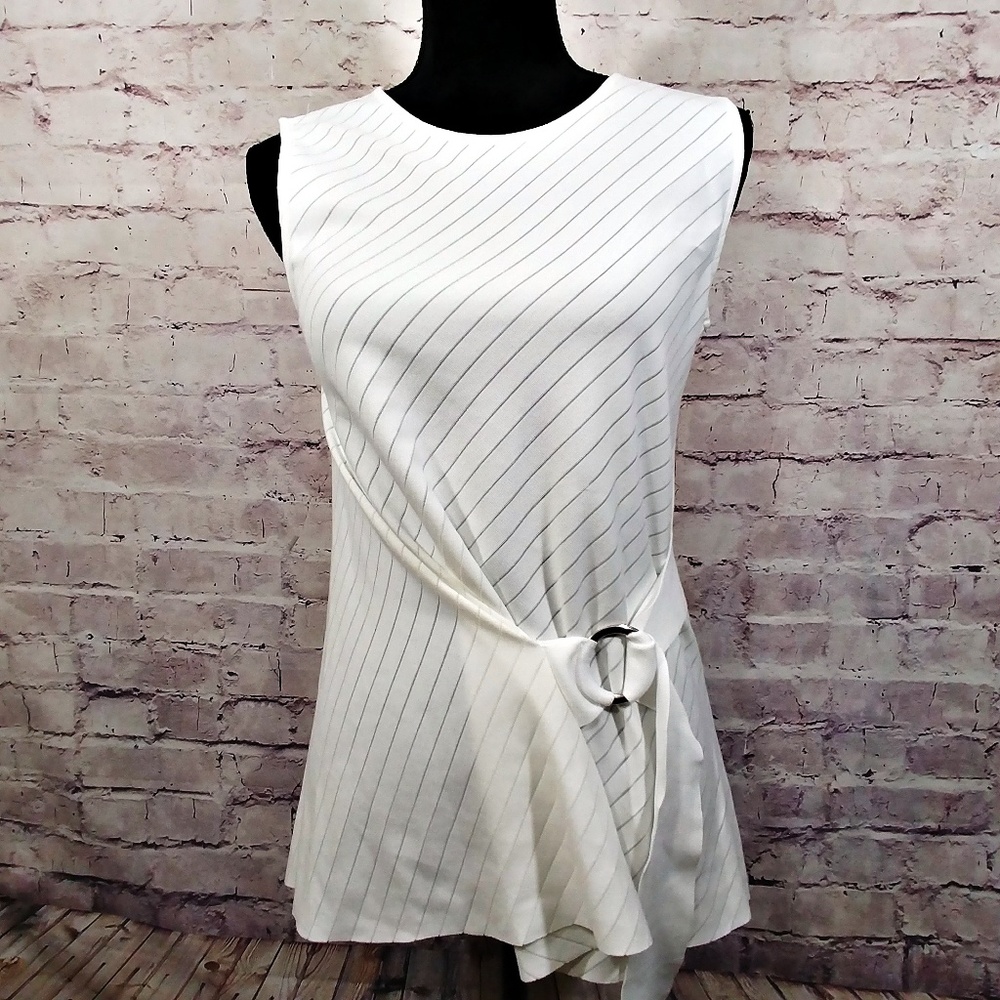 NEW! ZARA Sleeveless Knit Top with side tie Sz Med